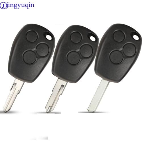 Jingyuqin Remote 2 Buttons Car Key Case Cover For Renault Megan Modus Clio Modus Kangoo Logan Sandero Duster Car Alarm Housing