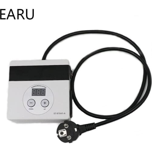 EU Plug AC 0-220V 4000W SCR Silicon Voltage Regulator Transformer Temperature Motro Speed Controller Dimmer Thermostat Voltmeter