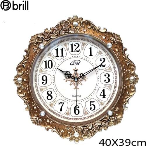 Luxury Bedroom Wall Clock Large Retro Living Room Creative Antique Wall Clock Home Decor 3d Clock Mechanism Relojes De Pared