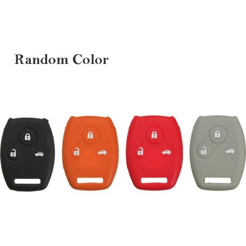 2 BUTTON Colored Silicone Remote Key Protect Case Cover Shell Skin Rubber Fob For Honda Accord Civic Flip Folding 2 button key