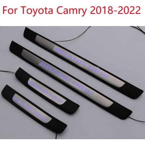 Car Styling Fit for 2018-2020 Toyota 8th Generation Camry Door Sill led Welcome Pedal Accessories