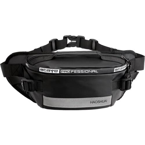 Waterproof Nylon Men Waist Bag 2020 New Fashion Unisex Fanny Pack Reflective Banana Belt Bags Casual Travel Crossbody Chest Bags