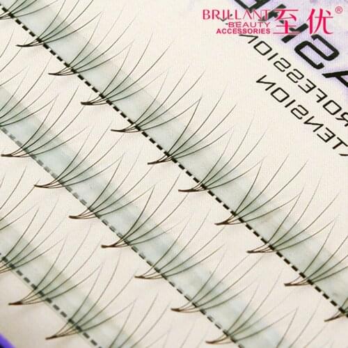 WhHigh Quality Fashion Natural Black 8mm-13mm Individual False Eyelash 8-13mm Eye Lashes Extension Tray For make up 4pcs/knots