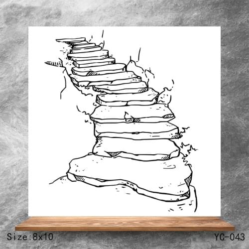 ZhuoAng ladder Clear Stamps/Silicone Transparent Seals for DIY scrapbooking photo album Clear Stamps