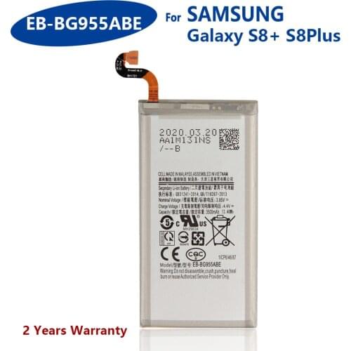 100% Genuine EB-BG955ABE For Samsung Galaxy S8 Plus G955 G955F G955A G955T G955S G955P 3500mAh Mobile Phone In Stock Batteries