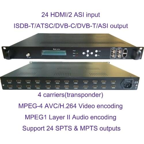 VEK-4782I-20/24 1080P multi HDMI to DVB-C/DVB-T/ATSC/ISDB-T encoder modulator Digital TV Headend QAM RF Modulator