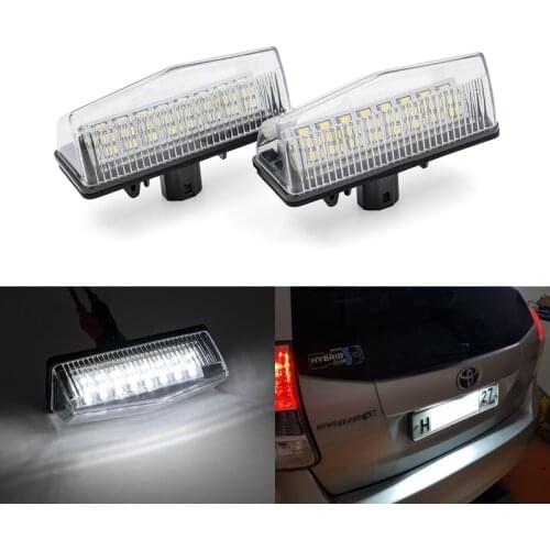 2x Fits For Toyota Prius XW20 XW30 Prius Plus/V Venza Matrix RAV4 For Lexus CT200h Scion tC SMD White Led License Plate Lights