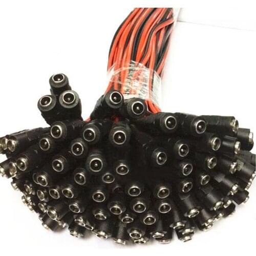 30Pcs Female & Male 5.5 X 2.1mm DC Power Connector Adapter Cable Pigtail Plug Wire with Solid Copper Core