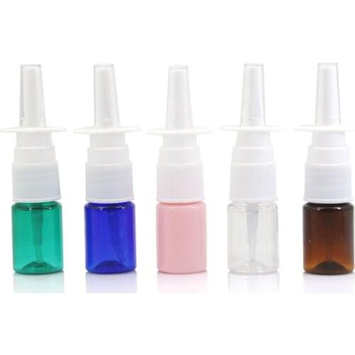 5pcs 5ML Nasal Spray Bottle Direct Injection Sprayer Plastic Atomizer Cosmetic Sprayer Bottle