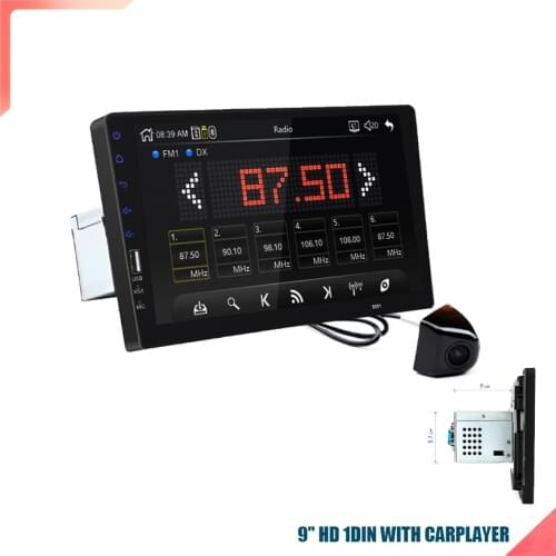 9inch 1DIN MP5 Player Car Radio Car Stereo Automotive FM bluetooth Touchable with 170° Korean HD Screw Reversing Camera