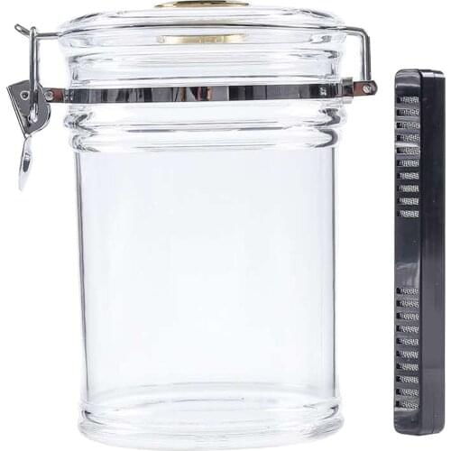 Acrylic Humidor Jar with Humidifier Cigar Case Humidor Tobacco Can Humidor