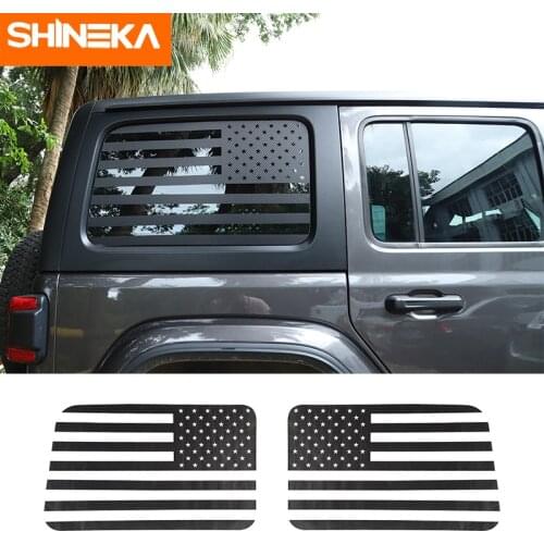 SHINEKA Car Stickers For Jeep Wrangler JL 4Doors Car Rear Window Decoration Stickers Accessories For Jeep Wrangler JL 2018-2020