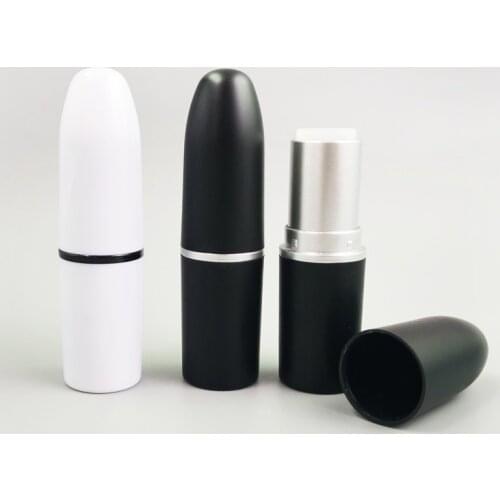 Black /white bullet lipstick tube,bullet lipstick case,DIY lipstick container,diy bullet lip gloss containers