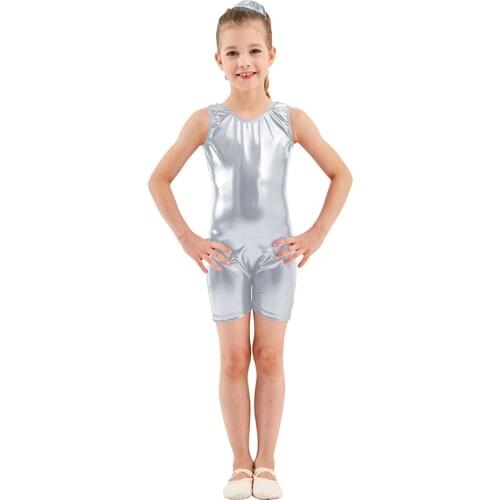 Speerise Kids Tank Biketard Unitard Shiny Metallic Gymnastics Leotard One-piece for Girls Plausiuit Lycra Spandex Unitards
