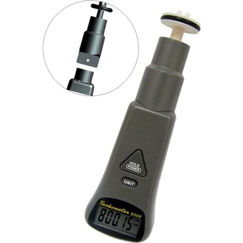 AZ-8008 Tachometer Contact And Non-contact Pocket Size Installation Works Surface Velocity Concave Head
