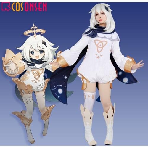 Genshin Impact Paimon Cosplay Costumes Cosplayonsen Cute Paimon Halloween Jumpsuit Custom Made