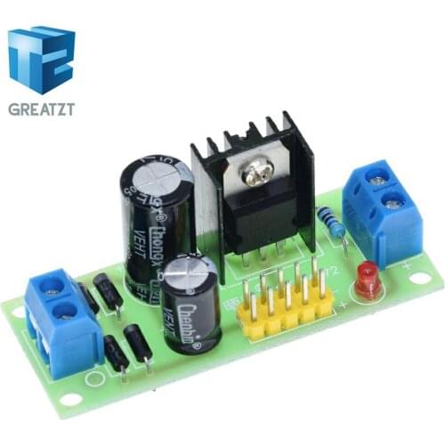 GREATZT L7805 LM7805 Step Down Converter Board 7.5V-20V To 5V Regulator Buck Power Supply Module For Arduino
