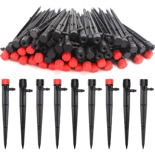 90/180/360 Degree Adjustable 13cm Irrigation Dripper Inserting Ground 4/7mm Hose Garden Watering Vortex Sprinkler 1/4" Connector