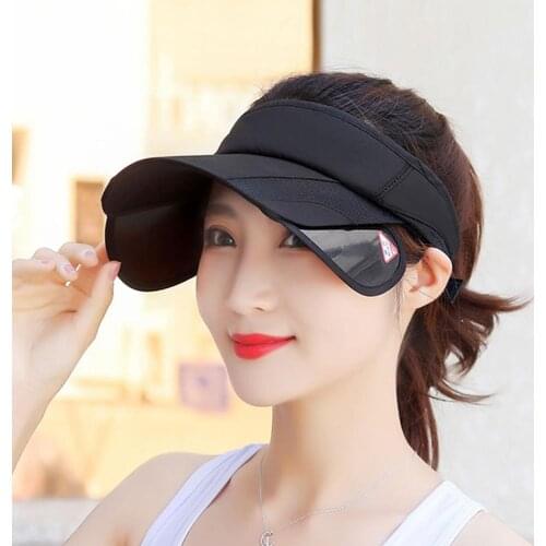 Adjustable Sun UV Protection Visor Hat Summer Women Golf Cap With Retractable Brim Beach Outddor Sport Hat Gorras Hombre