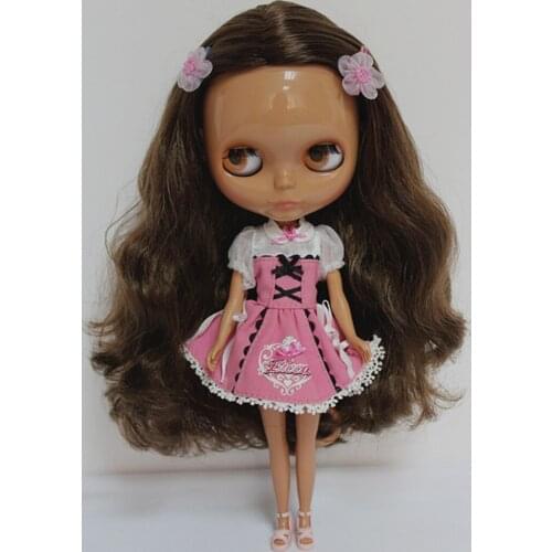 Free Shipping big discount RBL-107DIY Nude Blyth doll birthday gift for girl 4colour big eyes dolls with beautiful Hair cute toy