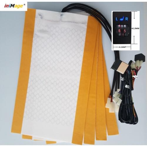 Qualified non-woven fabrics Universal Dual-Dial Switch Seat Heater one switch for two seats warm for any 12v automobiles,carbon