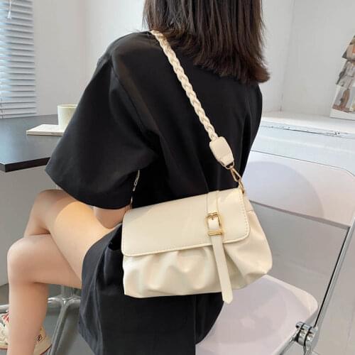 Summer Solid Color Pleated Armpit Bags for Women 2021 New Fashion Versatile Soft Leather Cloud Shoulder Bag Designer Handbags