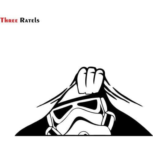 Three Ratels FD37 Sticker for Stormtrooper Peeking Car Decor Window Wall Laptop Notebook Stickers Decal