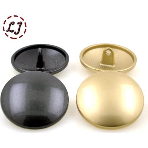 New fashion sewing button 10pcs/lot snap buttons matt gold black round plane metal button T-shirt suit overcot buttons DIY