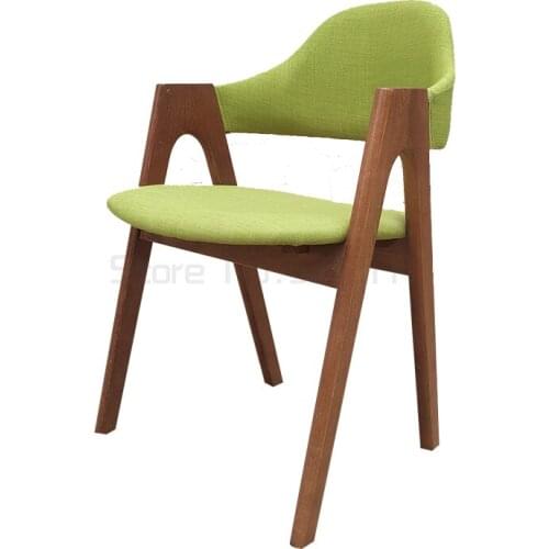 Solid wood dining chair light luxury single chair book chair back chair household chair study back dining table chair
