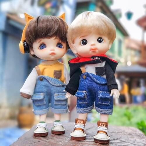 BJD Doll Clothes fashion Overalls Sweater Hat for ob11,YMY,DDF,gsc,body9 1/12 doll accessories obitsu 11 clothing