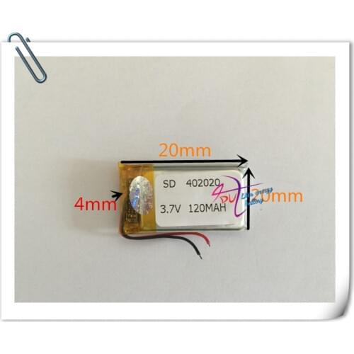 Wholesale 10pcs 3.7V 120mAh 402020 Lithium Polymer LiPo Rechargeable Battery power For Mp3 phone electronic device Bluetooth pen