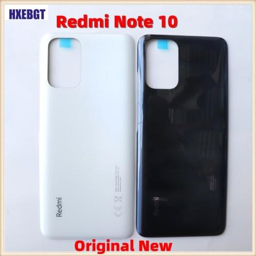 Original New For Xiaomi Redmi Note 10 Back Cover Shell Rear Battery Lid Note10 Housing Door Case Smartphone Parts