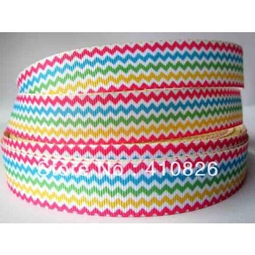 Q&N ribbon wholesale/OEM 7/8inch 22mm Rainbow Printed Grosgrain Ribbon 50yds/roll Free Shipping