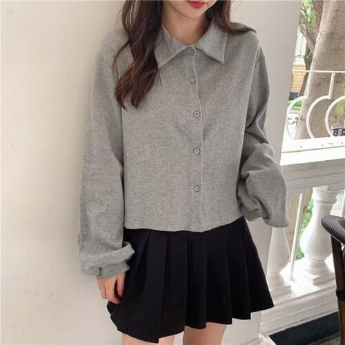 Harajuku Gray Hoodies Fashion Gothic Solid Color Streetwear Chic Sweatshirt Women Spring Autumn Long Sleeve Sweetshirt for Girls