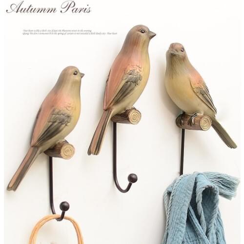 Vidric 3D Animal hooks Clothes hooks bedroom/bar hook robe hook wall hanging Bird hooks Key hanger