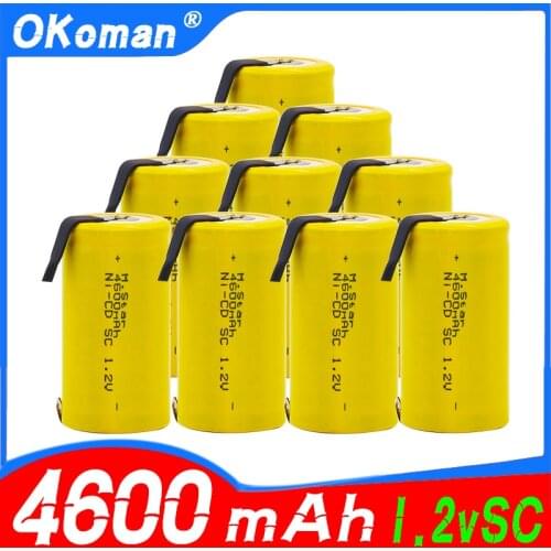 High Quality SC Ni-Cd Battery 4600mAh 1.2V Rechargeable Battery With Electric Drill For Bosch Hitachi Dewalt for Power Tools