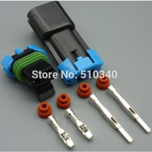 1set 2.8mm 2 hole male &female jacket Automotive waterproof plug connector with terminal block