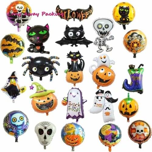1pc Halloween pumpkin foil balloons globos mickey halloween decoration DIY party balloons Bat Ghost Halloween Helium Balloon