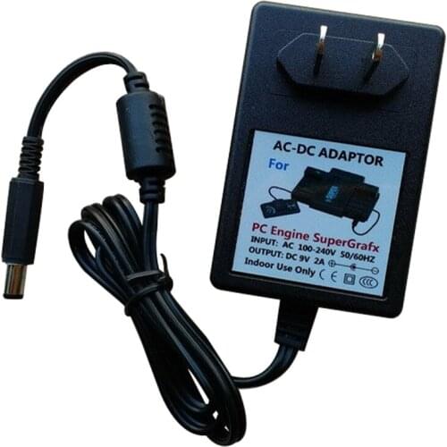Output 9V 2A AC adapter for PC Engine SuperGrafx for PCE Super Grafx game console power supply