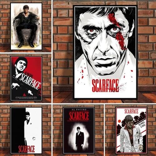 AL PACINO SCARFACE Gangster Movie Art Poster Canvas Painting Wall Picture For Home Decor Posters and Prints quadro cuadros