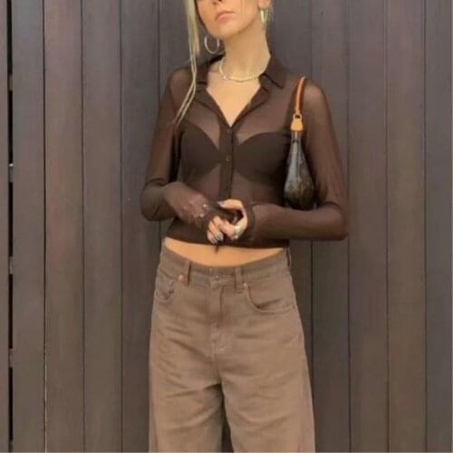 Прозрачные блузки BRUSCREST China At AliExpress