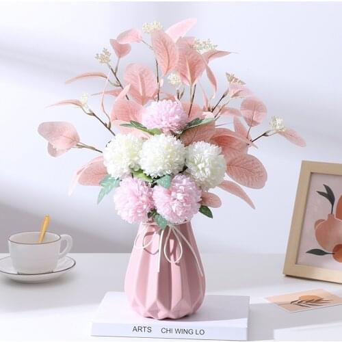 Nordic Style Flower Bouquet Anemone Wedding Bridal Bouquet Silk Artificial Flower DIY Srapbook Home Party Decoration Fake Flower