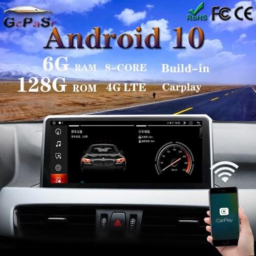 Carplay WIFI 6G+128G android 10 Car Radio Player Pantalla GPS Navigation for BMW X1 F48 2016 2017 2018 NBT System