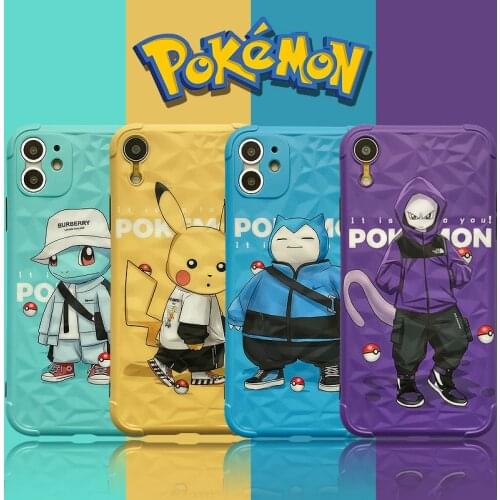 Pokemon Pikachu Phone Case for IPhone 7 / 8 / Plus / X / XS / XR / XS Max / 11 / 12 / Pro /Cute Cartoon Anti-fall Silicone Case