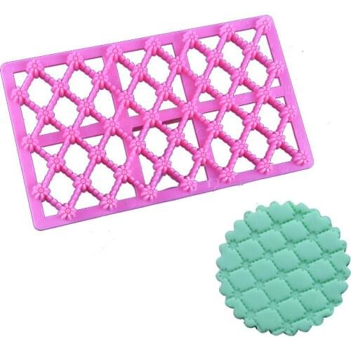 Flower Cake Embosser Printing Letters Mold Happy Birthday Wedding Lace Fondant Cake Printing Anniversary Cookie Cutter Mold Hot