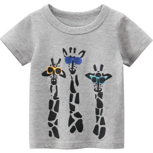 Kids T- shirt Summer Cartoon Print Short Sleeve Baby Girls T-shirts Cotton Children O-neck Tee Tops Boys teenage clothes