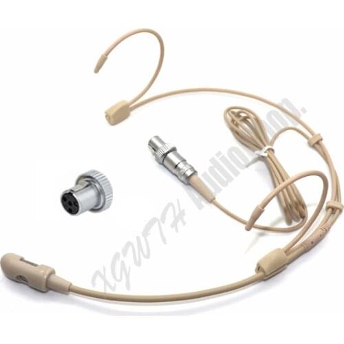 Heart-shaped Headset Microphone For Mipro Wireless Beige Binaural, For Classical Stage Performance Microphone, With Bag