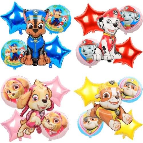 Marshall Paw patrol toy balloon Childrens party room decoration Aluminum foil balloon Patrulla Canina Cartoon birthday gift