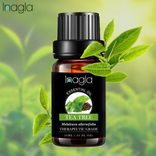 Inagla Rose Peppermint Eucalyptus Sandalwood Lavender Vanilla Ylang Rosemary Vetiver Essential Oils for Humidifier Perfume 10ml