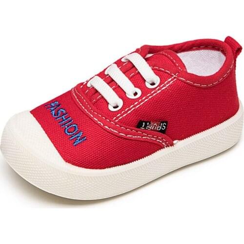 Childrens Canvas Shoes Autumn 2021 Girls Low-cut Boys Soft-soled Non-slip Boys Casual Shoes Fashion Flats Back To School Shoes